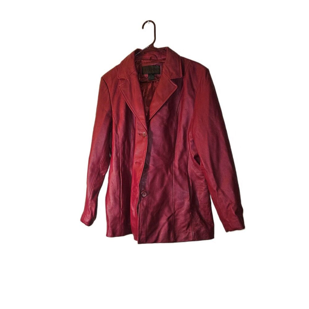 SIENA Red Leather Jacket Soft Size 14